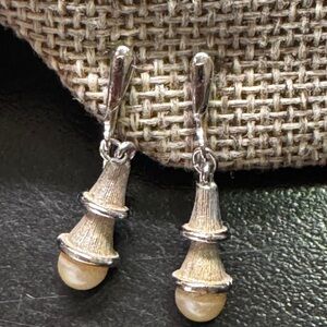 Trifari Silver Clip-On Earrings
